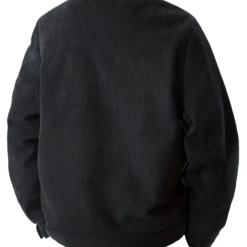 Men's Black Corduroy Trucker Jacket 2