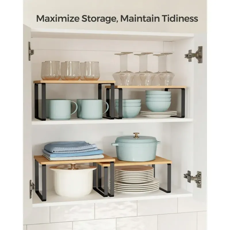 4-Pack Cabinet Organizer Shelves 1