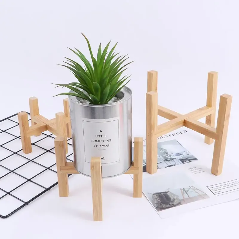 Wood Plant Stand Shelf 1