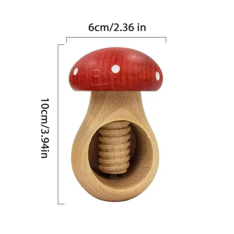Mushroom-Shaped Wooden Nutcracker 6