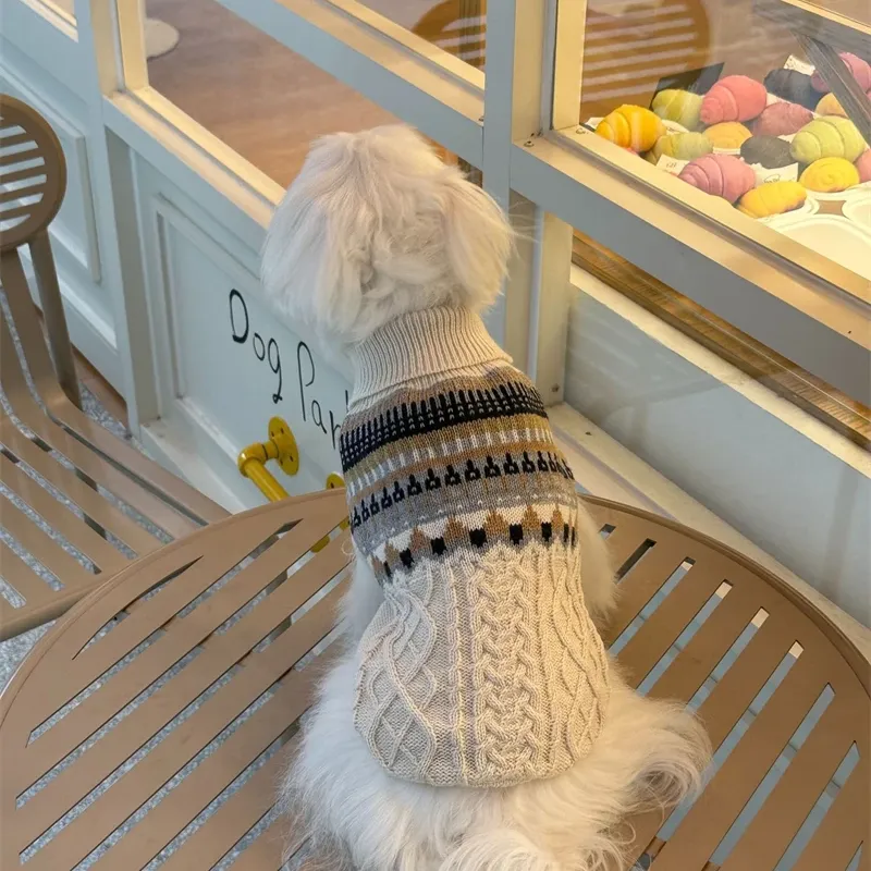 Winter Wool Knit Dog Sweater 6