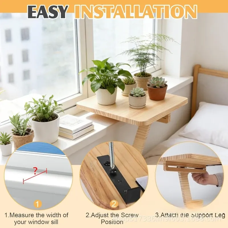 Solid Wood Window Sill Extender 4