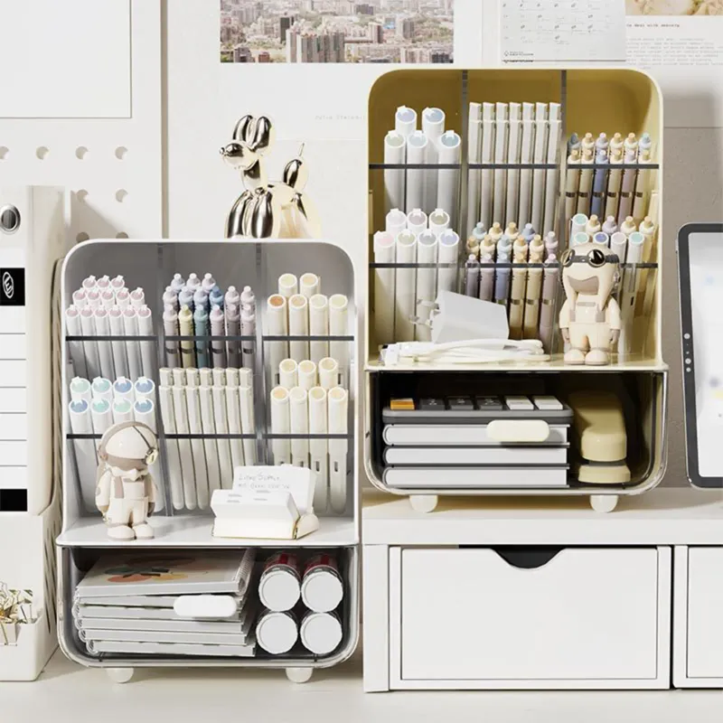 Clear Desk Organizer Pen Holder 1