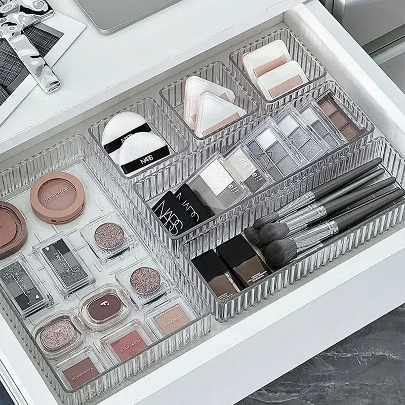 Clear Desk Drawer Organizer Set 2