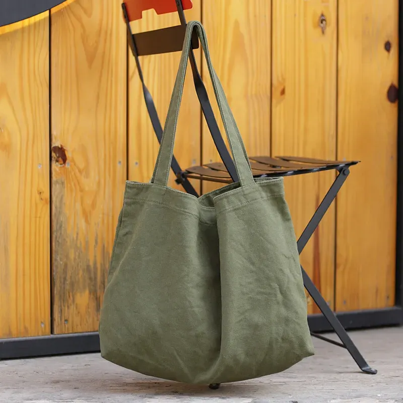Minimalist Canvas Beach Tote Bag 1