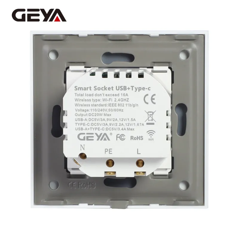 GEYA WiFi Smart EU Socket 20W Type-C 2