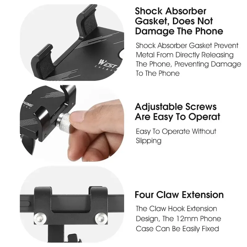 Aluminum Alloy Bike Phone Holder 6