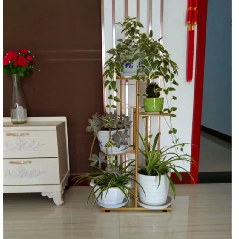 Iron Flower Stand with Pots Tray 3