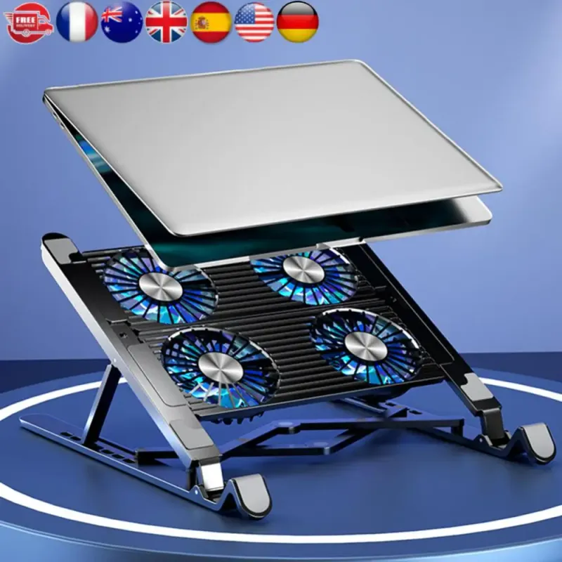 RGB Gaming Laptop Cooling Pad with Silent Fans 1