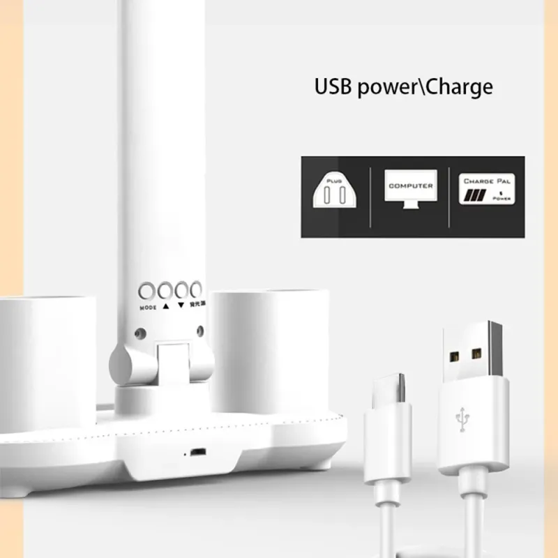Folding LED Desk Lamp with USB Charger 5