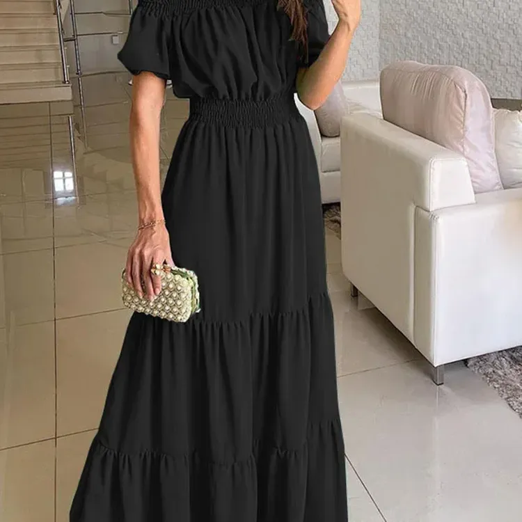 Green Boho Maxi Summer Dress 3