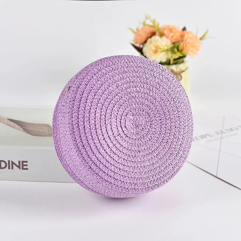 Summer Round Straw Crossbody Bag 3