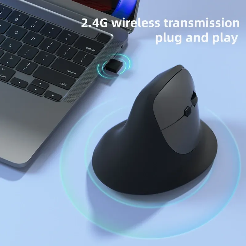 Vertical Wireless Mouse 2.4G + Bluetooth 5.2 3