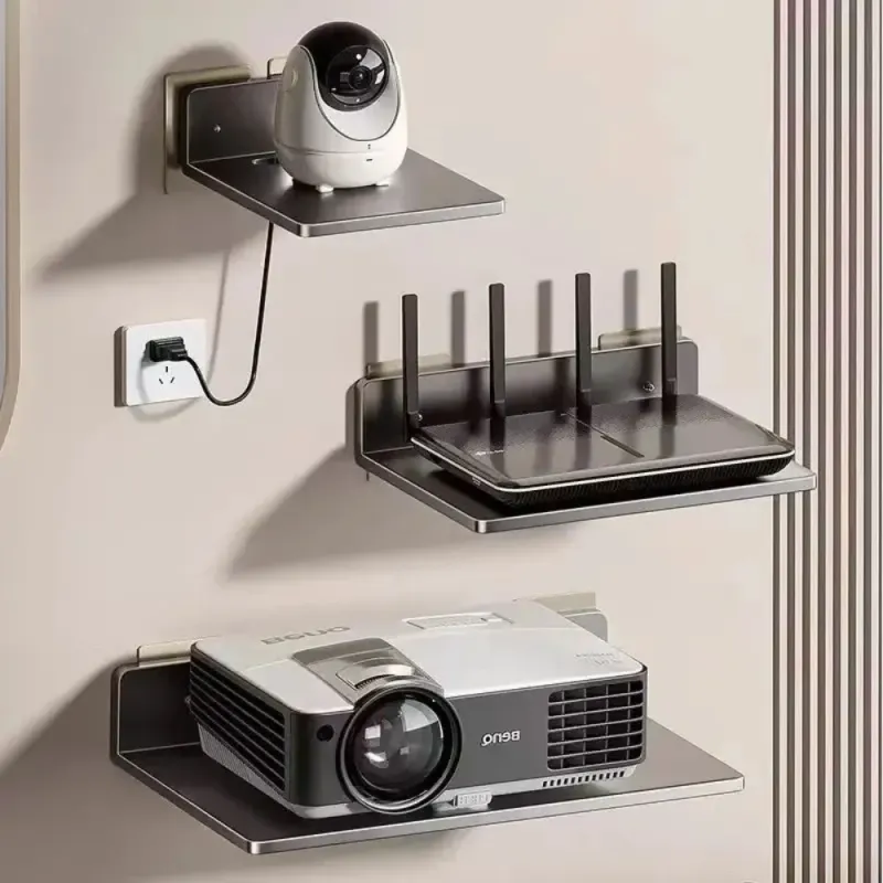 Wall-Mounted Media Equipment Organizer 1