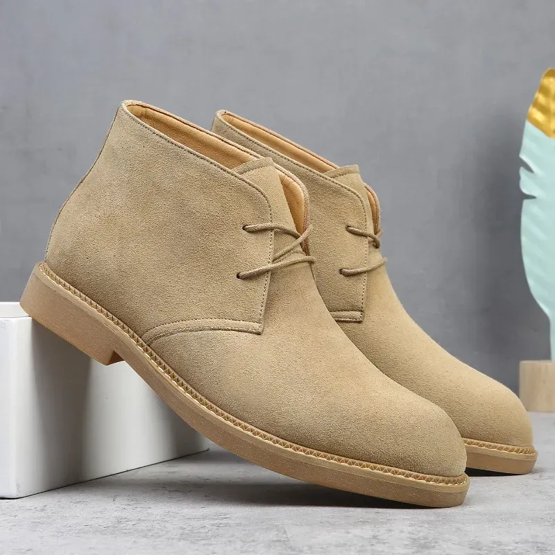 Men's Suede Pointed Chelsea Boots 1