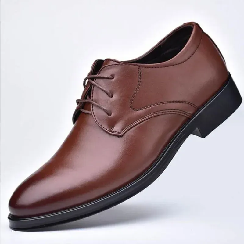 Black Leather Oxford Dress Shoes 6