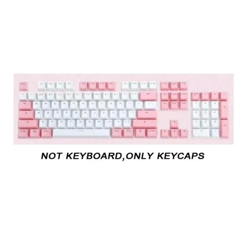 Cyan White PBT Keycaps Set 4