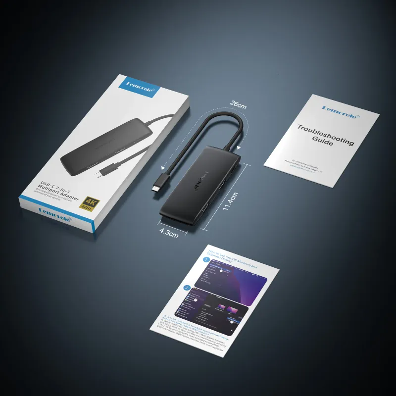 7-in-1 USB-C Dock Dual HDMI 4K 6