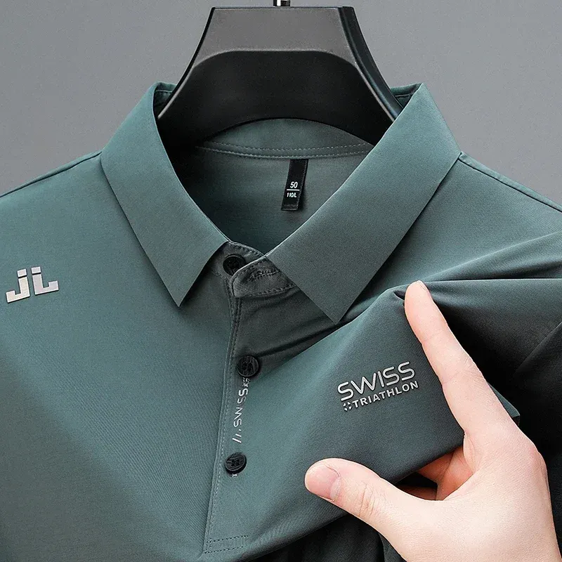 Men's Casual Polo Shirt with Badge 1