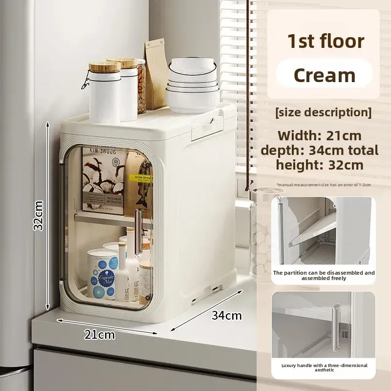 Foldable Corner Cabinet with Wheels 4