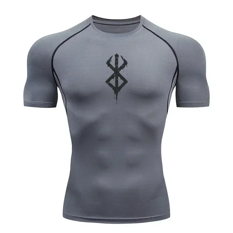 Men's Print Compression Shirt Short Sleeve 3