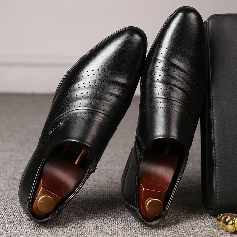Black Leather Loafer Dress Shoes 2