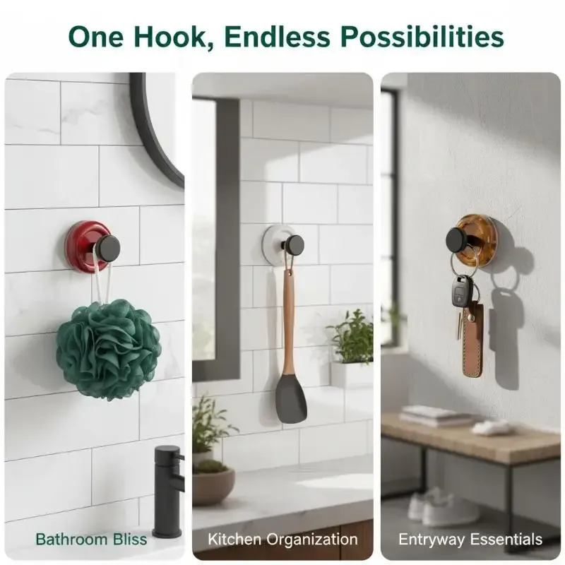 Colorful Suction Cup Wall Hooks 5