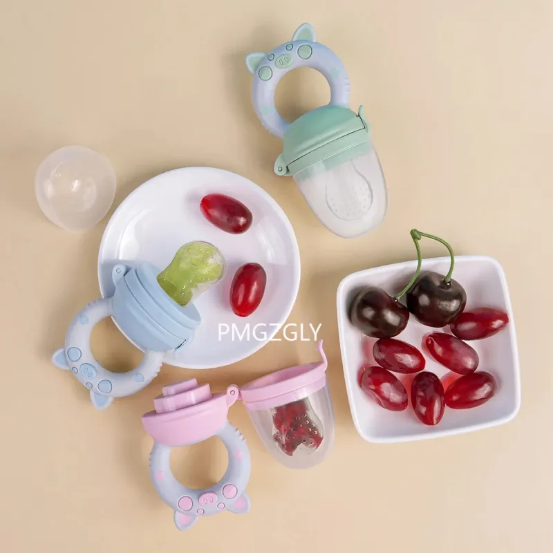 4pcs Silicone Baby Fruit Feeder Pacifier Set 1
