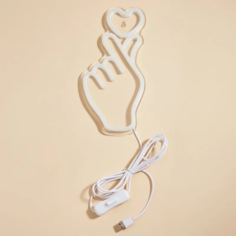 LED Neon Hand+Heart Sign 5