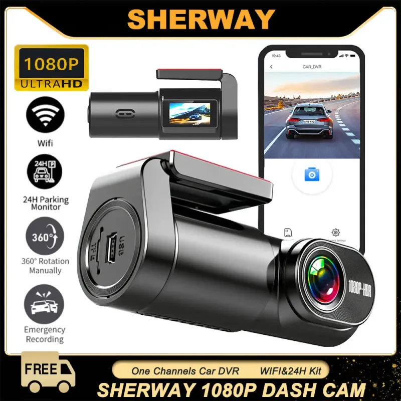 1080P WiFi Dash Cam with Night Vision 1