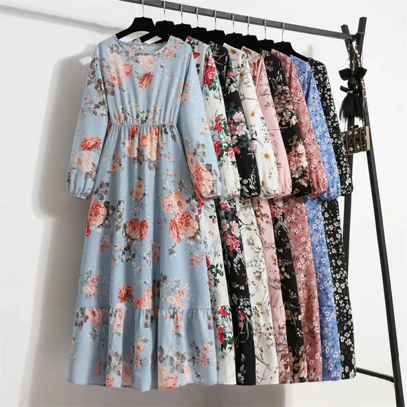 Floral Print Boho Maxi Dress 2