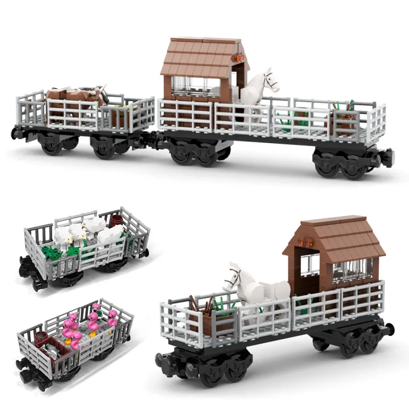 Animal Transport Train Building Block Set 1