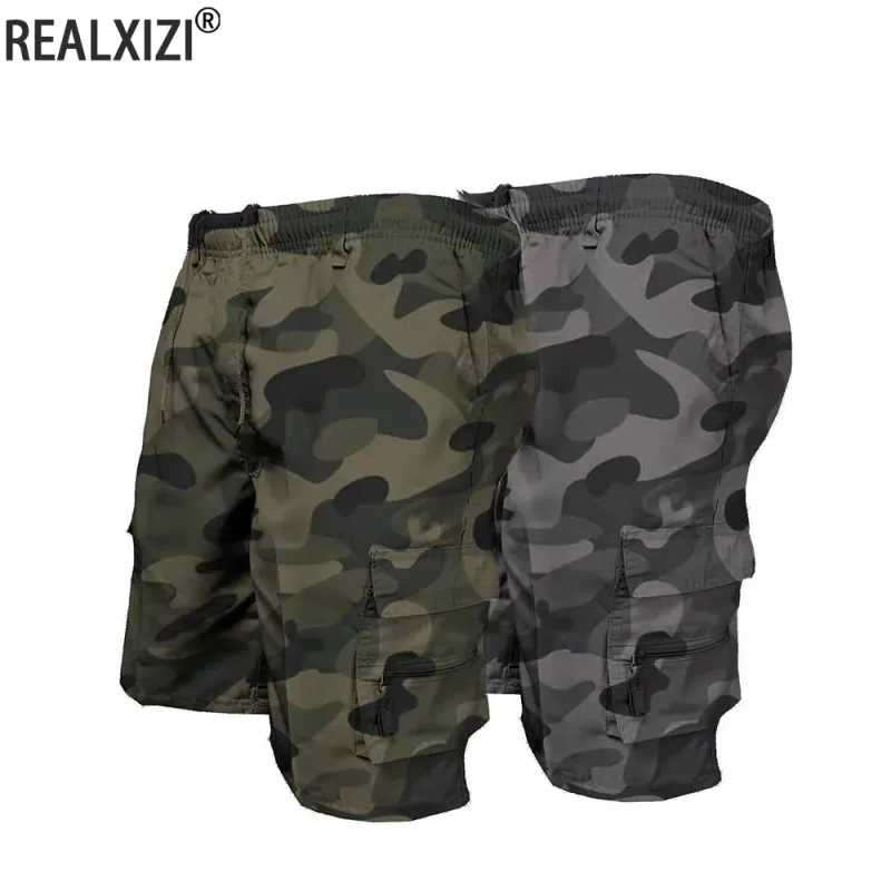 Men's Camo Cargo Shorts - Loose Fit 1