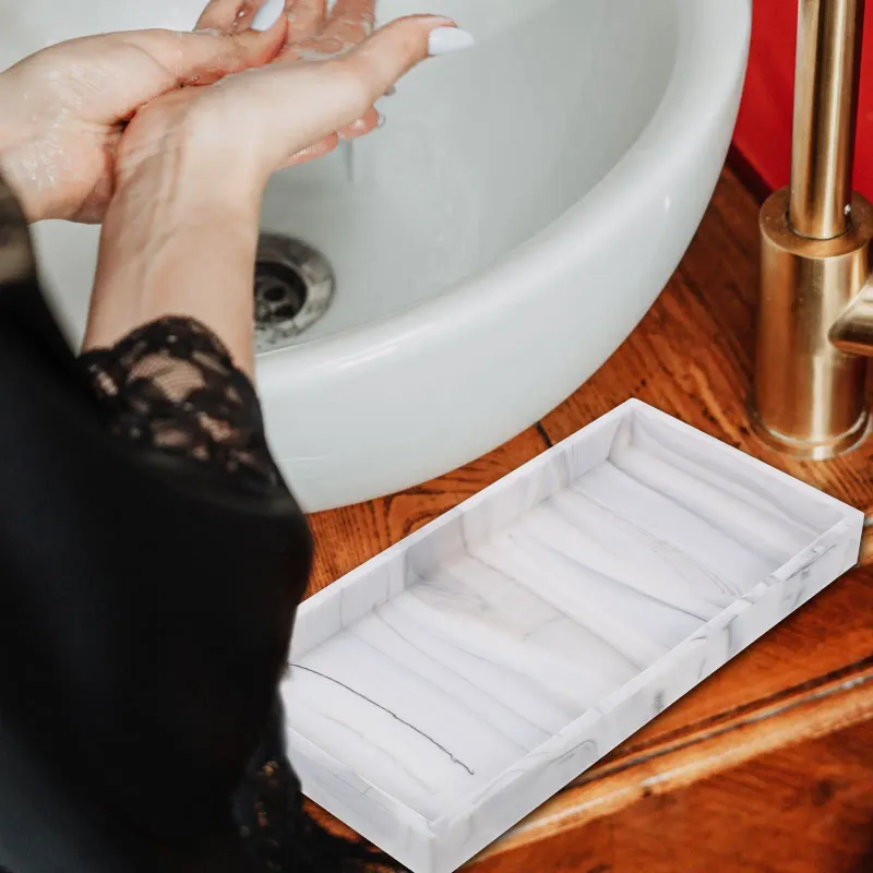 Silicone Bathroom Vanity Tray Organizer 3