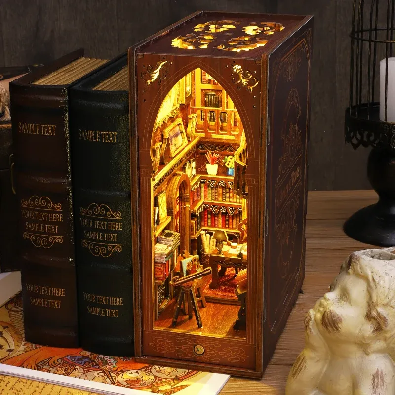 DIY Book Nook Miniature Dollhouse Kit 3