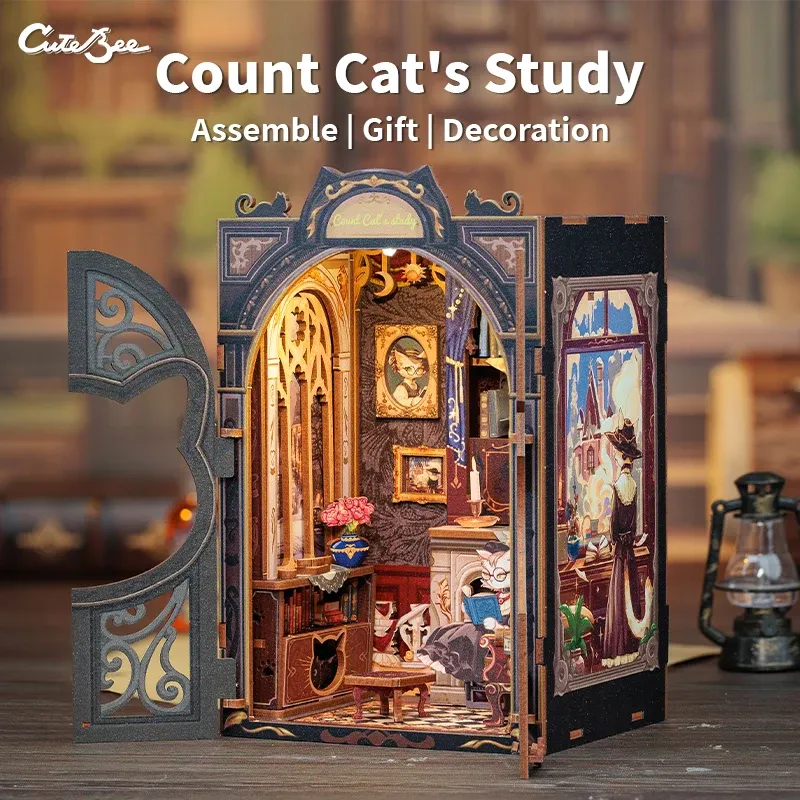 Bookstore Book Nook DIY Miniature Dollhouse 3