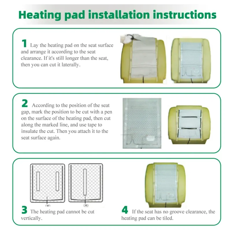 2-Seat Car Seat Heater Kit 12V 4