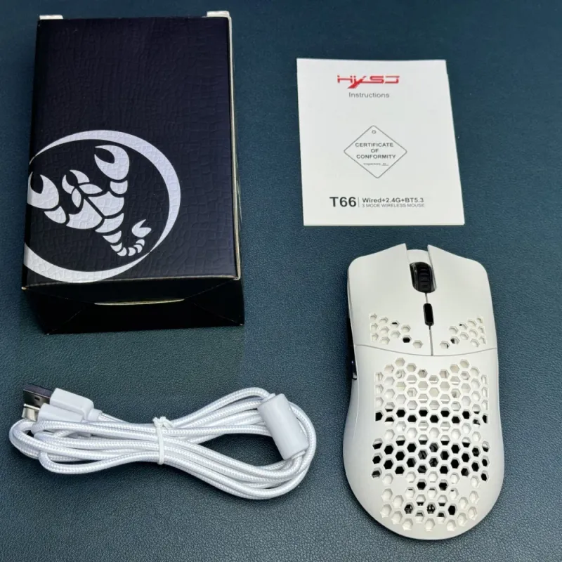 HXSJ T66 10000DPI RGB Wireless Gaming Mouse 6