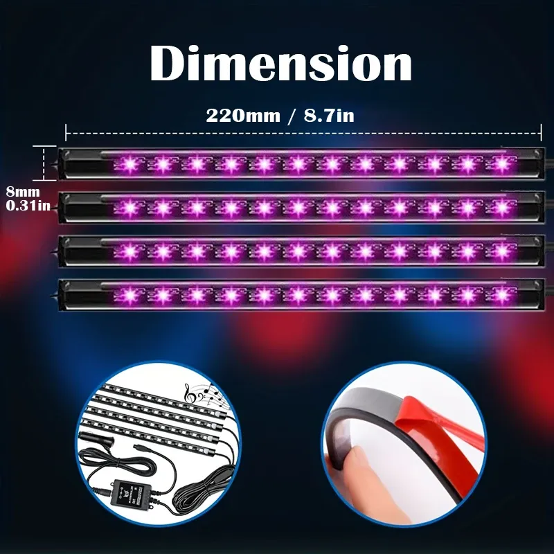 Bluetooth Car LED Light Strip 3