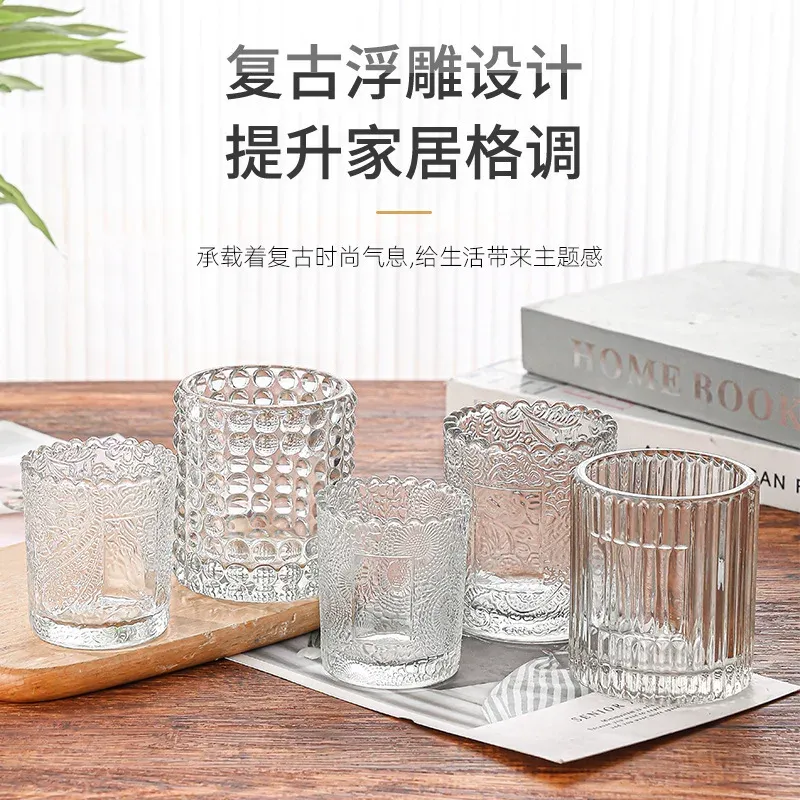 Glass Candle Cup Holder 4