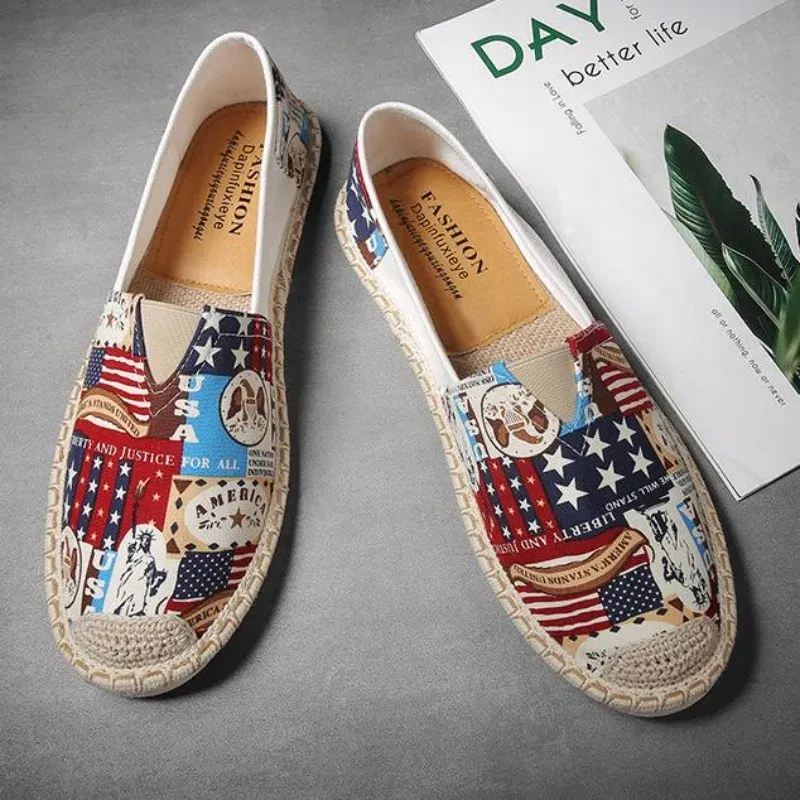 Men's Summer Linen Breathable Casual Flats 2