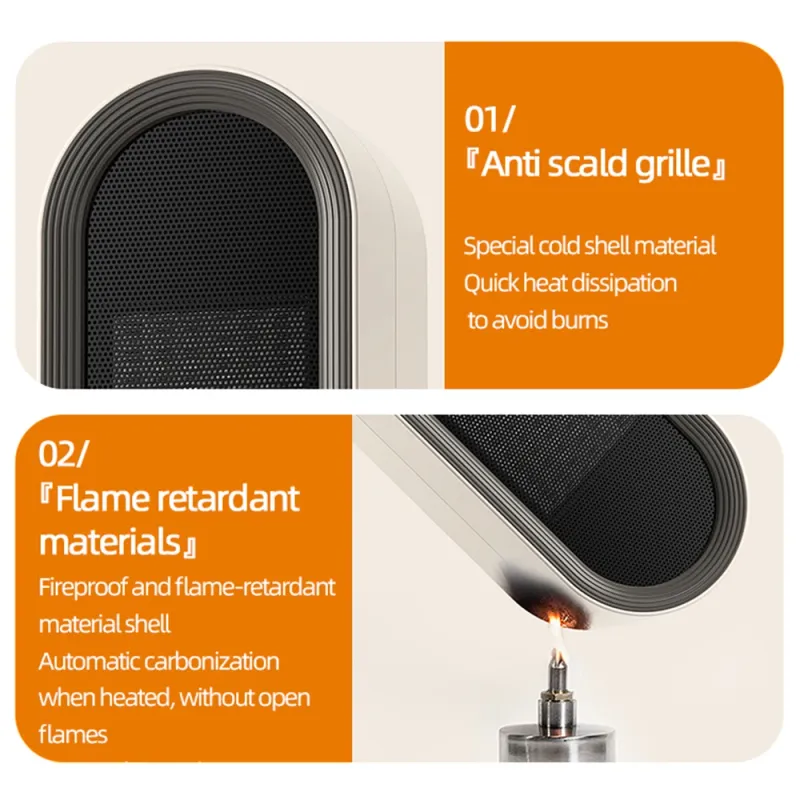 1200W Portable Fan Heater Desktop 4
