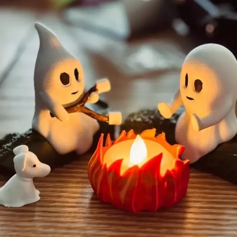 Halloween Ghost Campfire Decor Set 2