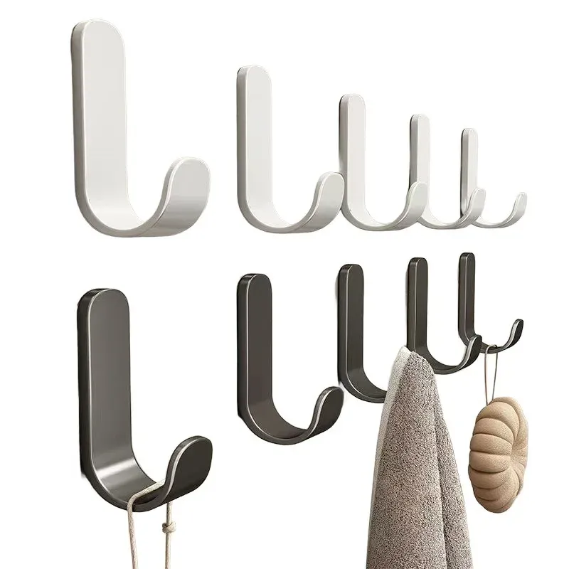 Gray Self-Adhesive Wall Hooks 1