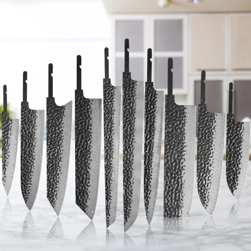 DIY Damascus Steel Chef Knife Blanks 1
