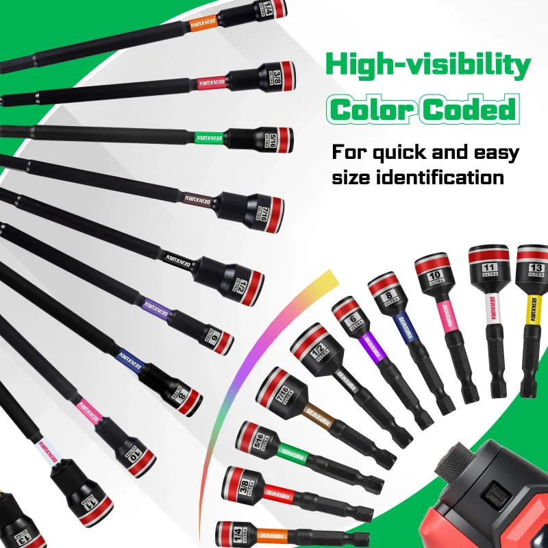 Color Coded Magnetic Nut Driver Set 5