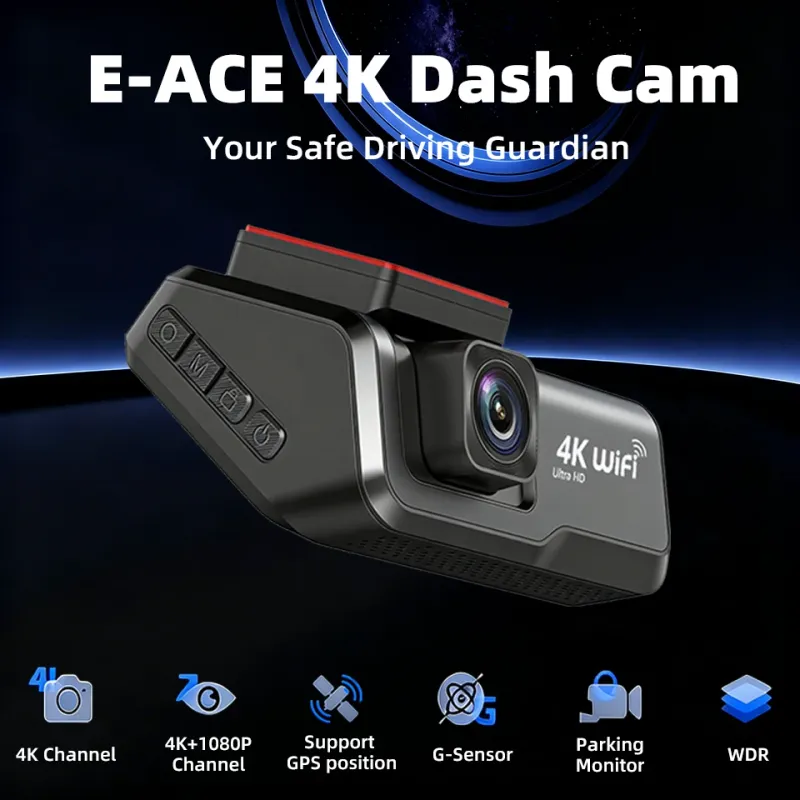 4K WiFi GPS Dual Lens Dash Cam 2