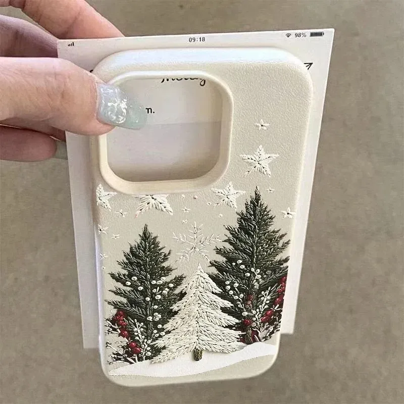 Christmas Tree Lychee Texture iPhone Case 3