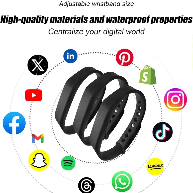 NFC Digital Business Card Wristband 4