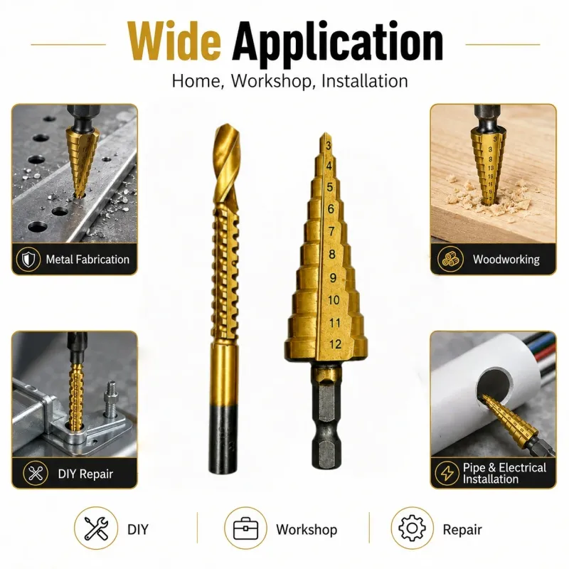 Titanium Coated Drill Bit Set 6-Piece 5
